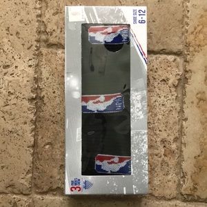 NBA 3 Pair Men’s Crew Black Socks